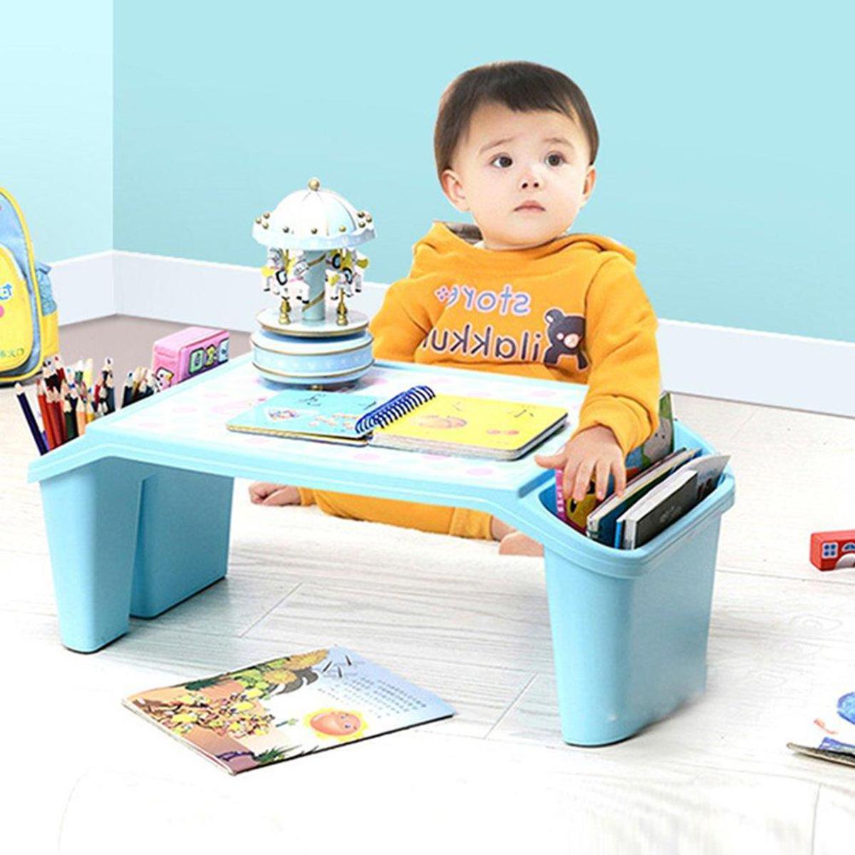 Multi functional Baby Kid's Reading Table, Kid's Reading Table, Early Education Table Baby Study Table Plastic Toy Desk Multi-Functional Writing Desk Children Bed Small Desk Eating Table , Lovely cute baby readin