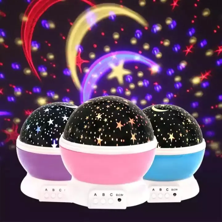 Star Master I iFlashDeal Moon Lamp 360° Rotating Starry Sky Light LED Table Lamp Sky Projector Night Lamp Light for Children Room Decor Gifts Festival