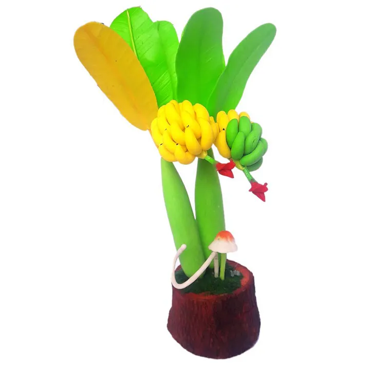 Bonsai Banana Tree Artificial Clay Plants decoration interior - Home Decoration Item - Home Decoration Item